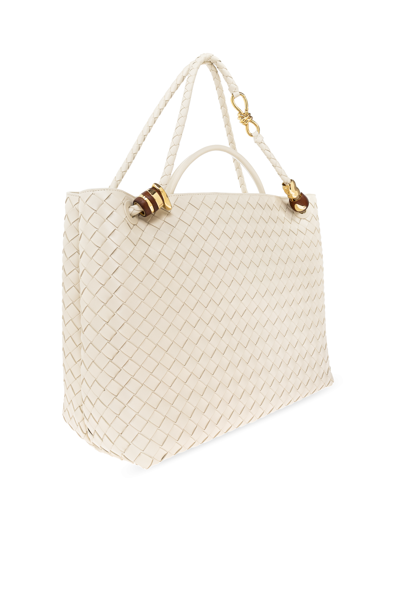 BOTTEGA VENETA ホワイトレザー ハンドバッグ Bottega Veneta 'Andiamo Large' shopper bag | Women's | Vitkac